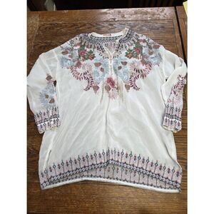 Johnny Was Sundae Embroidered Tunic sz Small
